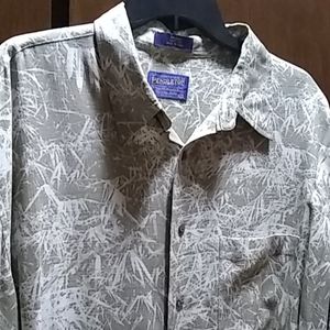 Pendleton 100% Silk front button Short Sleeve XL